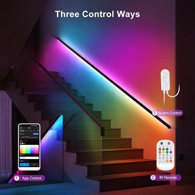 32.8ft Bluetooth RGB+IC COB Led Strip Light - Image 5