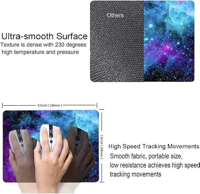 Gaming Mouse Pad, 9.5X7.9X0.12 Inch - Image 3