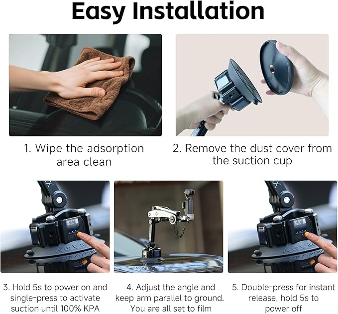MOVMAX Blade Arm Solar Powered Electronic Suction Kit, Shock Absorber Arm Car - Image 6