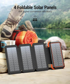 BLAVOR Solar Charger Power Bank, PD 18W Fast Charging 20000mAh Battery Pack - Image 3