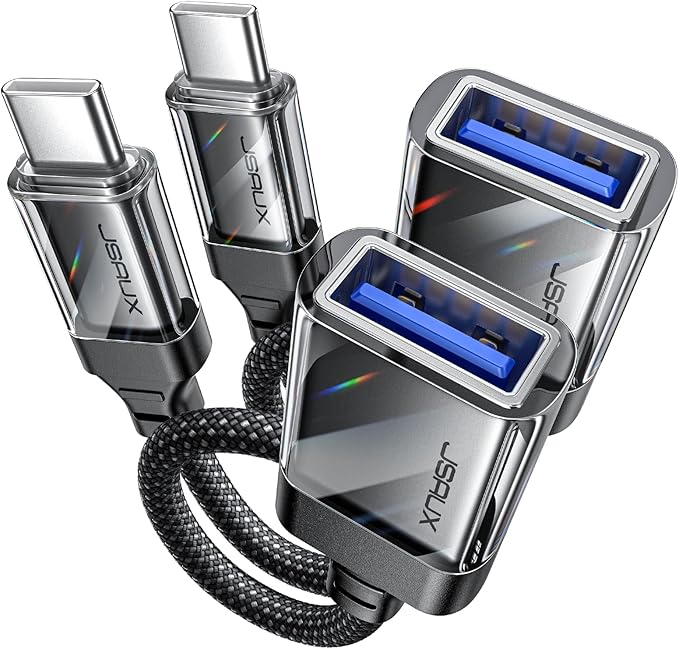 JSAUX USB to USB C Adapter, USBC OTG Compatible by JSAUX
