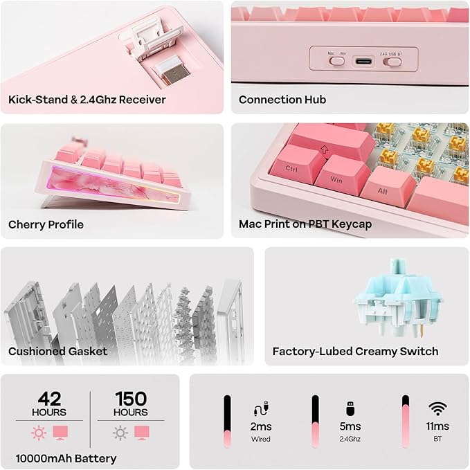 EPOMAKER TH80 V2 PRO Wireless Gaming Keyboard - Image 2