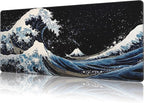 Mouse Pad Large Wave in The Night Sky Non-Slip Game Desk Mat by NIYLYNSYN
