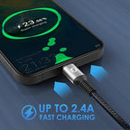 iPhone Charger Cable 3Pack 3FT USB-A to Lightning Cable Nylon Braided Fast - Image 5