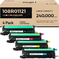 108R01121 Drum Unit Set 4-Pack Black Cyan Magenta Yellow Replacement by KingKJInkToner