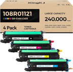 108R01121 Drum Unit Set 4-Pack Black Cyan Magenta Yellow Replacement by KingKJInkToner