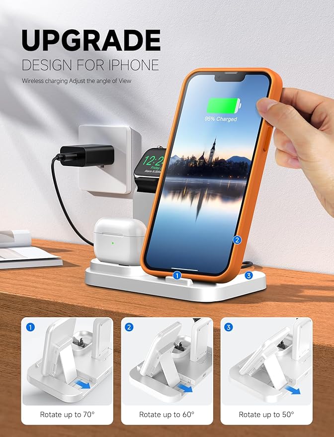 Wireless Charging Station 3 in 1 RJR Compatible - Image 5