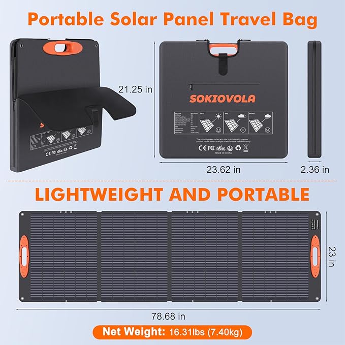 N-Type 16BB 200W Portable Solar Panel - Image 2