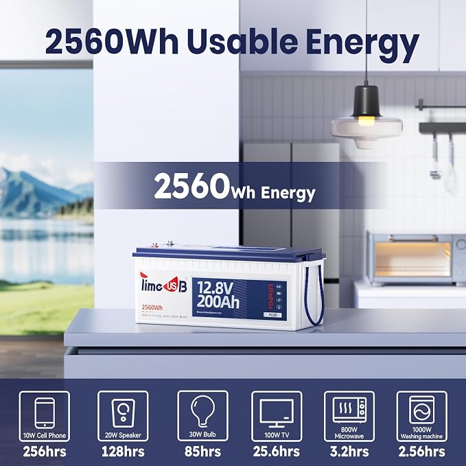 12V 200Ah Plus LiFePO4 Battery, Timeusb Lithium Battery - Image 5
