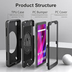 Junfire Shockproof Case for Lenovo Tab M8 4th Gen 2023, Heavy Duty Rugged Case - Image 6