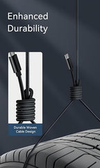 Black USB C Cable for iPhone 16 Charger MFi Certified Woven USB-A to USB-C - Image 6