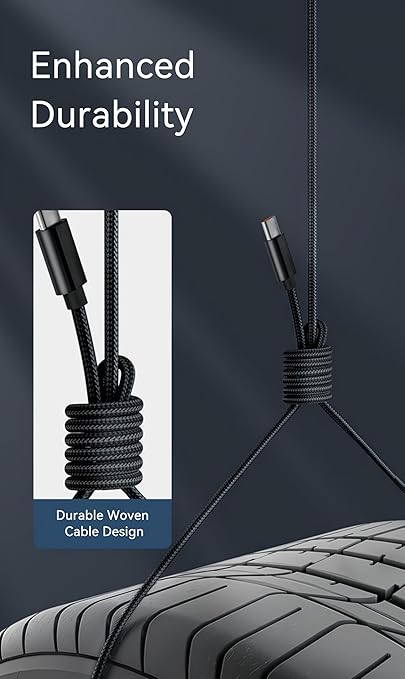 Woven USB-C Charge Cable for iPhone 16 Charger USB C to USB-A Cord Fast - Image 6