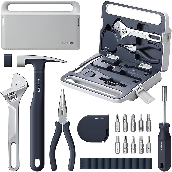 HOTO 16-Piece Home Tool Kit, Basic Hand Tool Set by HOTOTools