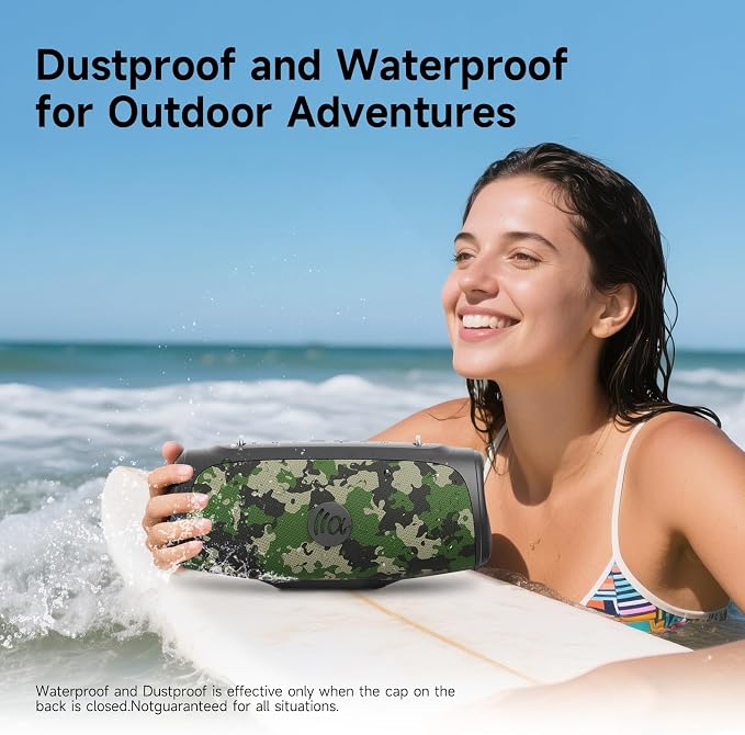 Portable Bluetooth Speaker 60W RMS, 90W Peak Loud Subwoofer Wireless Stereo - Image 4