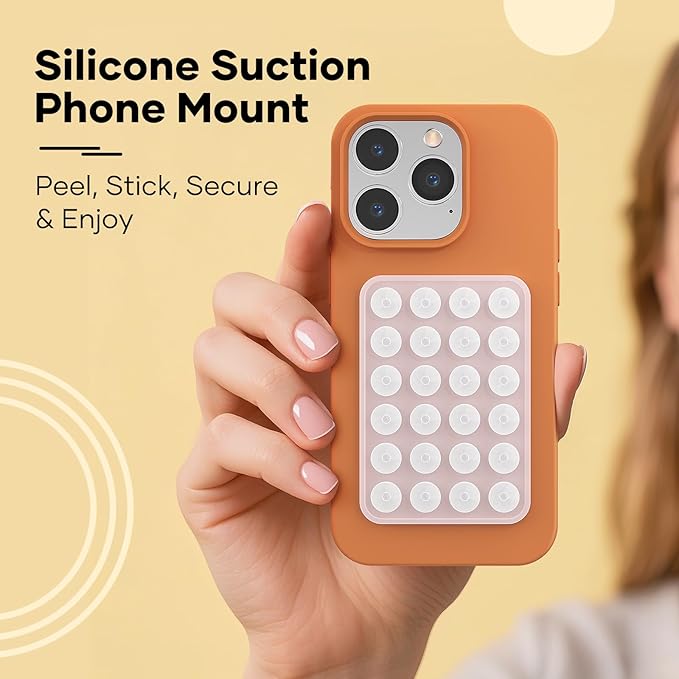 Silicone Phone Sticky Grip, Suction Phone Case Mount - Image 2
