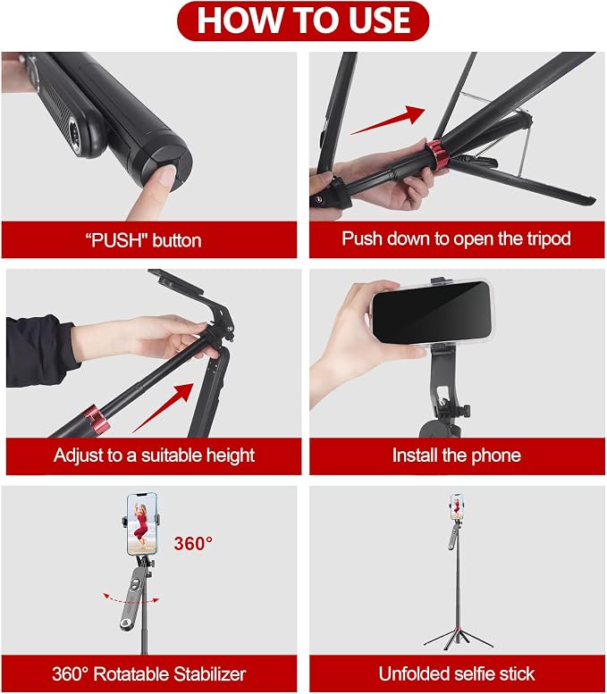 Huryfox Selfie Stick Phone Tripod - Image 9