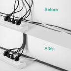 ZhiYo 6.6ft - 1 inch Cable Sleeve, Cord Wrap Wire Protector Tubing - Image 4