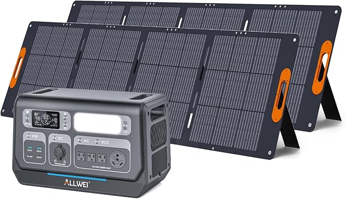 ALLWEI LiFePO4 Solar Generator 2400W by ALLWEI