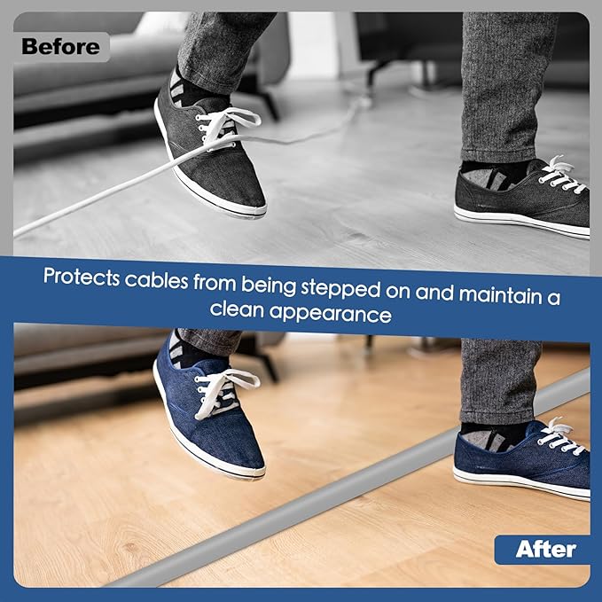 Floor Cord Cover for Wires on Floor Self Adhesive Cord Hider Floor Cable - Image 4
