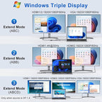LIONWEI Laptop Docking Station Dual Monitor, 11-in-1 to 4K HDMI, Gigabit - Image 3