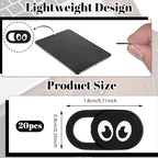 20 Pcs Webcam Cover Slide, 0.023 Inch Ultra Thin Universal Laptop Camera Cover - Image 2