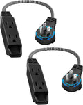 SURAIELEC 1FT 360° Rotating Flat Plug Extension Cord Flat Wall Plug by SURAIELEC