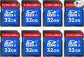 INDMEM SD Card 32GB, 8 Packs Class 10 32GB Flash Memory Card MLC Standard by READYXIO