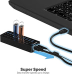 SABRENT 10-Port 60W USB 3.0 Hub - Image 5