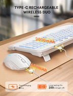 SABLUTE Ergonomic Wireless Keyboard and Mouse Combo - Image 6