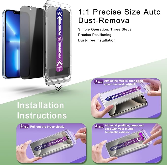 2 Pack Privacy Screen Protector - Image 3