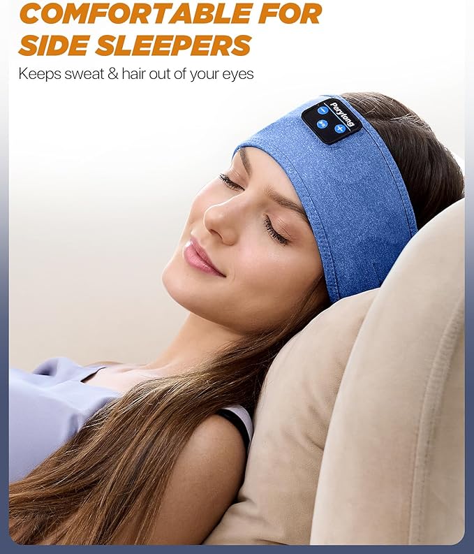 Perytong Bluetooth Headband Headphones, Sleep Headphones Bluetooth - Image 4