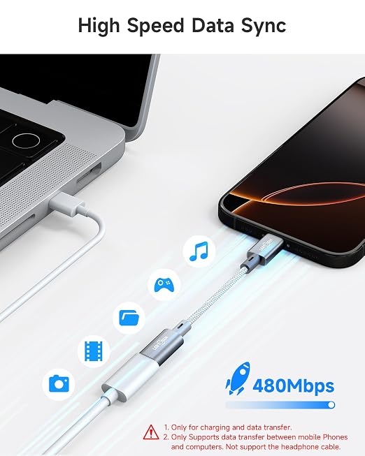 2 Pack 27W USB C to Lightning Cable Adapter, PD Fast Charging & Data Transfer - Image 6