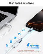 2 Pack 27W USB C to Lightning Cable Adapter, PD Fast Charging & Data Transfer - Image 6