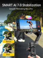 Phone Gimbal Stabilizer 3-Axis Smartphone Foldable Handheld Gimbal - Image 3