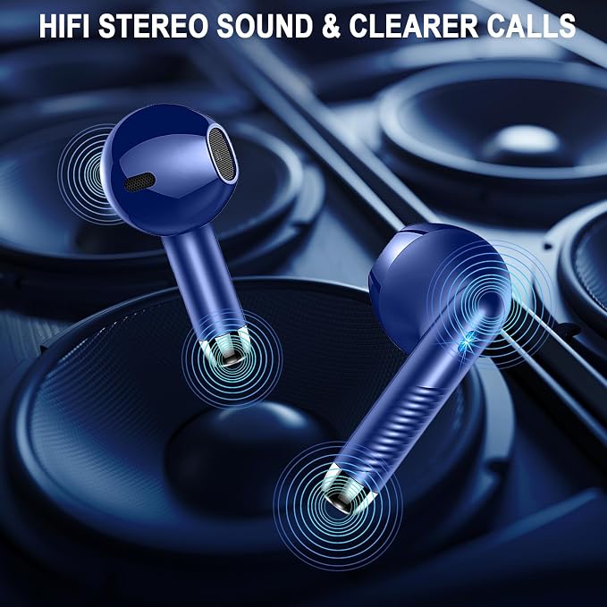 Wireless Earbuds, 40H Playback Mini Case IP7 Waterproof Sports Earphones - Image 6
