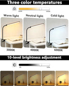 2 Pack LED Clip On Reading Light, Desk Lamp - Image 3