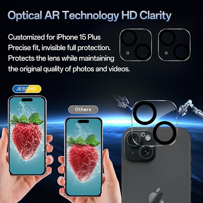 Screen Protector for iPhone 15 Plus, HD Clear, 9H Hardness, No Bubbles - Image 6