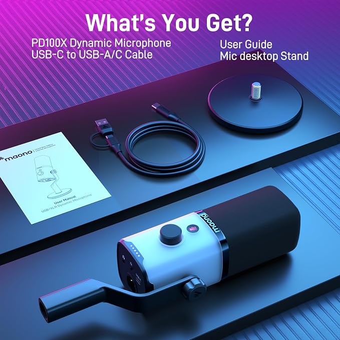 MAONO Dynamic Gaming Microphone: USB/XLR Streaming Mic - Image 9