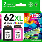 62XL Ink Cartridge Combo Pack Compatible by Pitooler