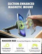 Bracketron MagSafe Car Mount, MagAlign Max Magnetic Phone Holder - Image 3