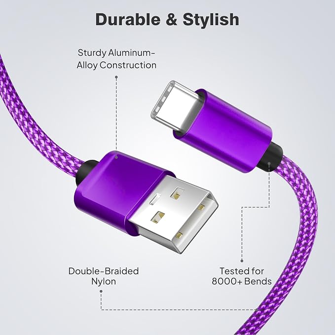 Elebase for iPhone 16 Pro Max Car Charger Cable 1.5/3.3/6.6FT 3 Pack, Type C - Image 4