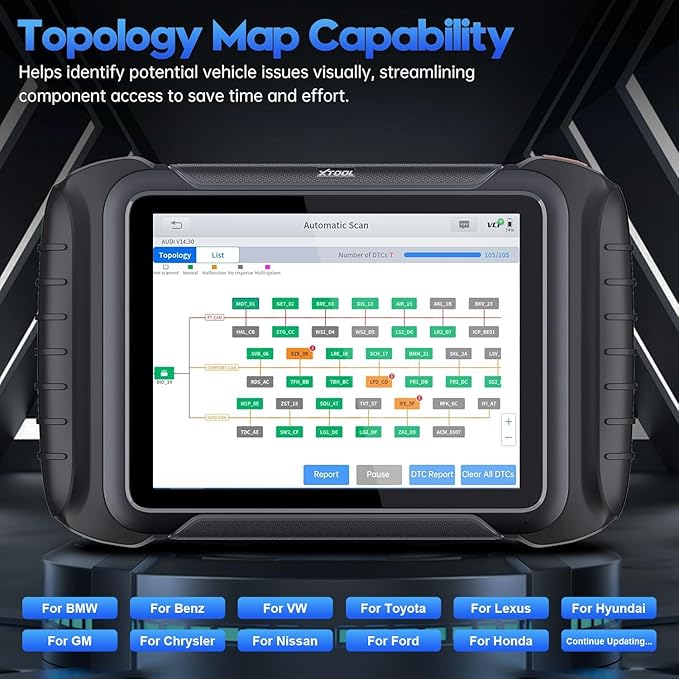 XTOOL D8W OBD2 Scanner Diagnostic Tool Wireless Bidirectional Scan Tool - Image 3