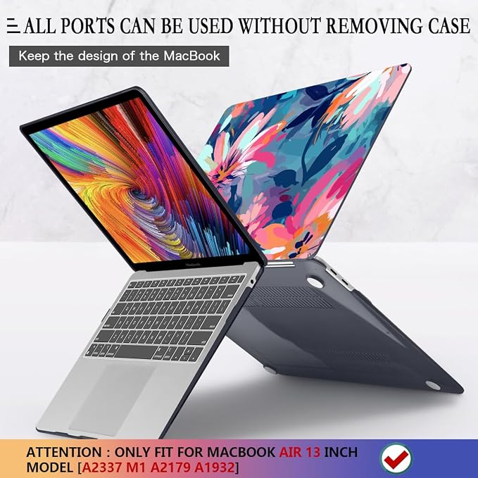 CISSOOK Compatible with MacBook Air 13 inch Case 2021, 2020-2018 Release M1 - Image 5
