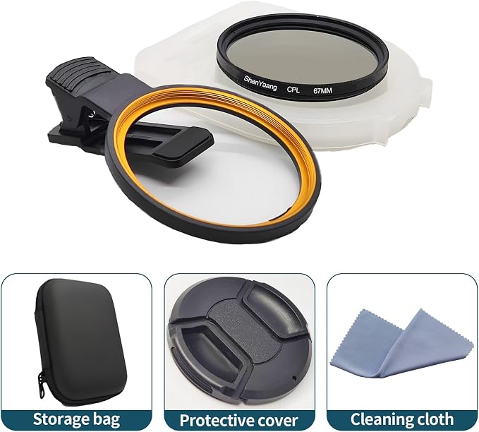 67mm Clip-on CPL Phone Camera Lens Filter, Polarized Camera Lens Filter CPL - Image 7