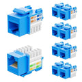 Iwillink 10Gbps Cat6 Keystone Jack 10-Pack, RJ45 90-Degree Ethernet Coupler by IWILLINK