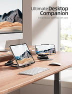 Nulaxy Aluminum Dual Foldable iPad Stand, Fully Adjustable Desktop Tablet Holder - Image 5