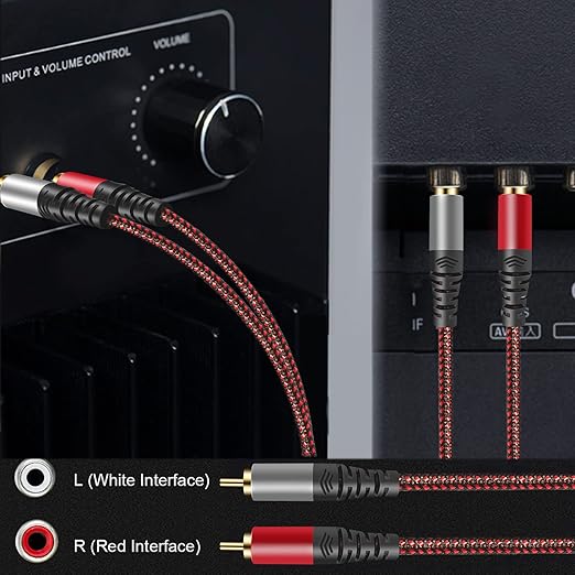 RCA Cable 25Ft, 2Rca Male to 2-RCA Male Audio Stereo Subwoofer Cable - Image 2