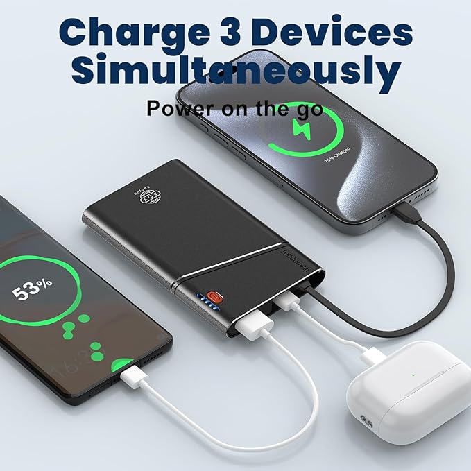 Aaoyun Portable Charger Power Bank, 10000mAh 22.5W PD Fast Charging Powerbank - Image 6