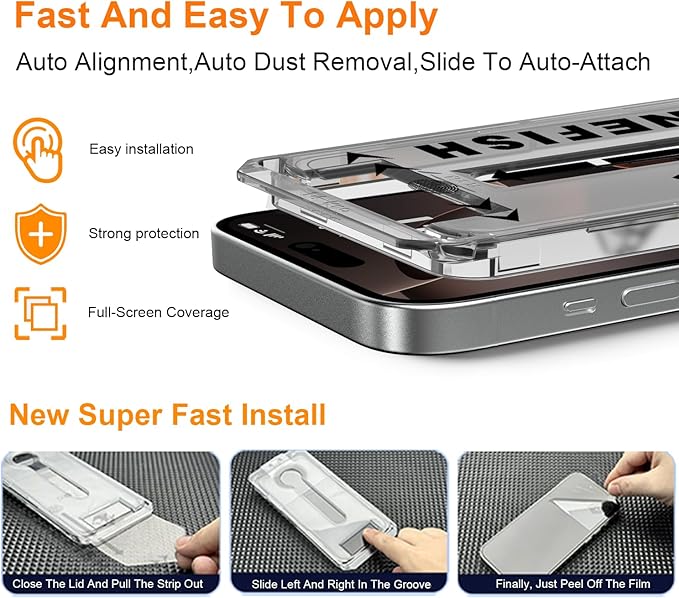 OneFish Full Edge Tempered Glass Screen Protector - Image 2