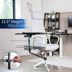 VIVO Office Chair Mounted 26 x 12 Inch Keyboard and Mouse Tray, Ergonomic Tilt - Image 4